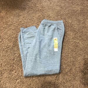 Brand New Men’s Hanes French Terry‎ Jogger Grey Pants Size Large